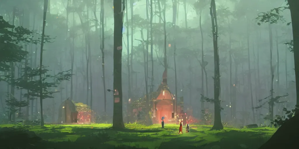 Prompt: mystical building in the woods, moss, lianna, jungles, by cory loftis & akihiko yoshida & james gilleard & atey ghailan & makoto shinkai & goro fujita & studio ghibli, rim light, exquisite lighting, clear focus, magic atmosphere, very coherent, plain background, soft painting