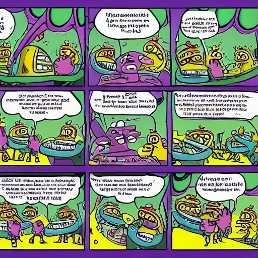 Image similar to the invasion of the aliens and other amusing things by Matt Groening