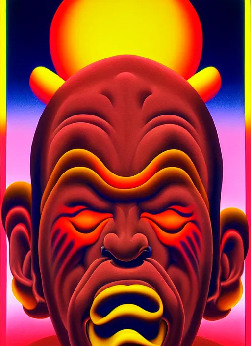 Image similar to devil sculpture by shusei nagaoka, kaws, david rudnick, airbrush on canvas, pastell colours, cell shaded, 8 k