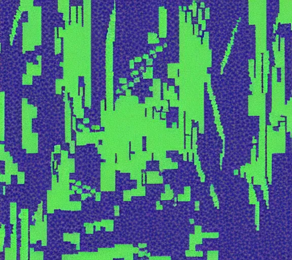 Prompt: snes cartrige cover art of a blue glitchy hand in the forest