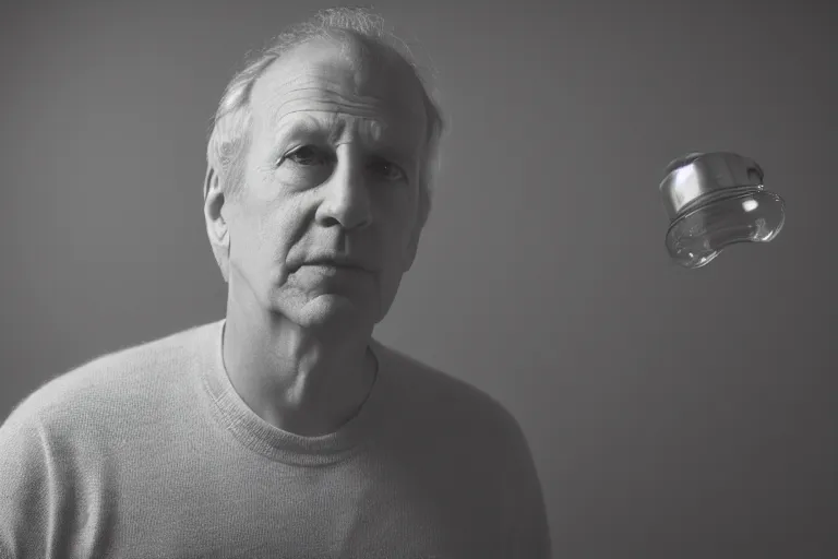 Prompt: a cinematic headshot portrait of a male scientist, in a bedroom, fog, portrait, portrait, portrait, shrubbery, 8 k, detailed, backlight, deep focus, movie still, moody lighting, by werner herzog