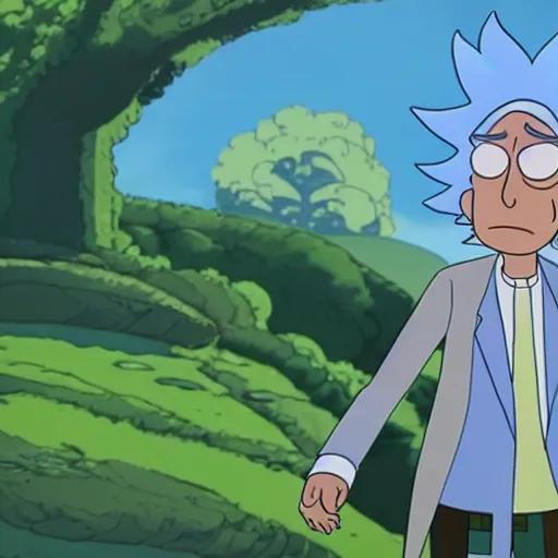 Image similar to still of the real Rick Sanchez from Rick and Morty, 8k