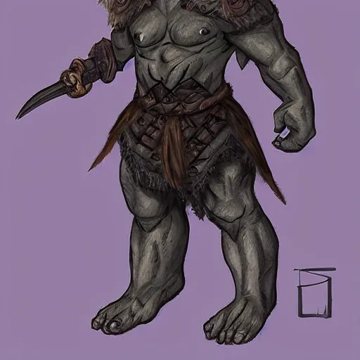 Prompt: orcish warrior design shee.