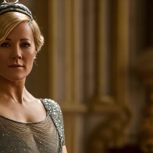 Prompt: Helene Fischer in downton Abbey, movie still, 8k, HD