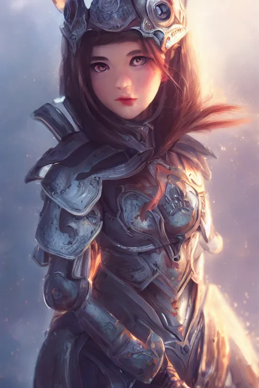 Prompt: fantsy castle background, armor girl, beautiful eyes, beautiful face, high detail, concept art, digital art, art of wlop, trending on artstation, trending on deviantart, 4 k,