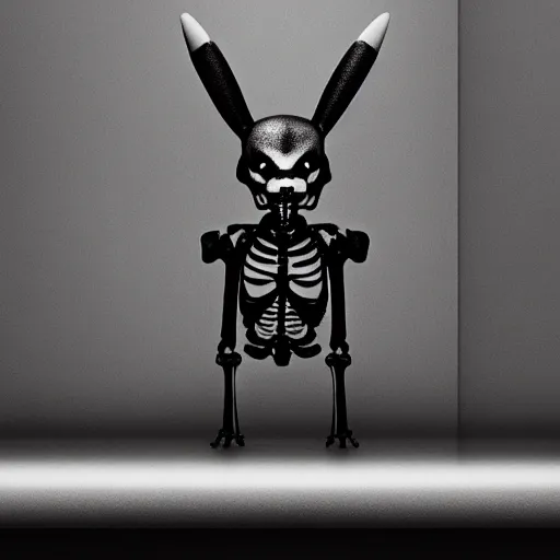 Image similar to Photograph of a pikachu skeleton, national geographic, iPhone photo