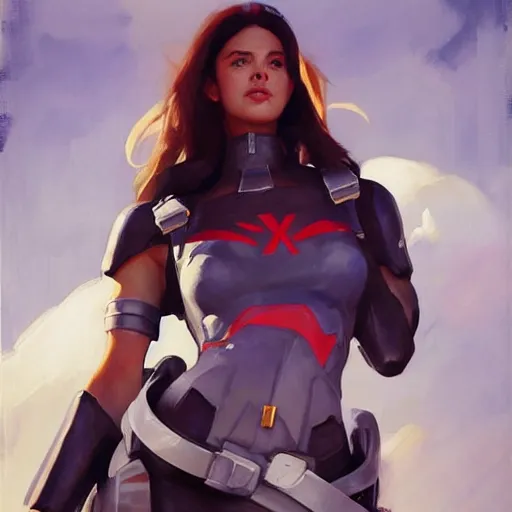 Image similar to greg manchess portrait painting of partially armored x - 2 3 laura kinney as overwatch character, medium shot, asymmetrical, profile picture, organic painting, sunny day, matte painting, bold shapes, hard edges, street art, trending on artstation, by huang guangjian and gil elvgren and sachin teng