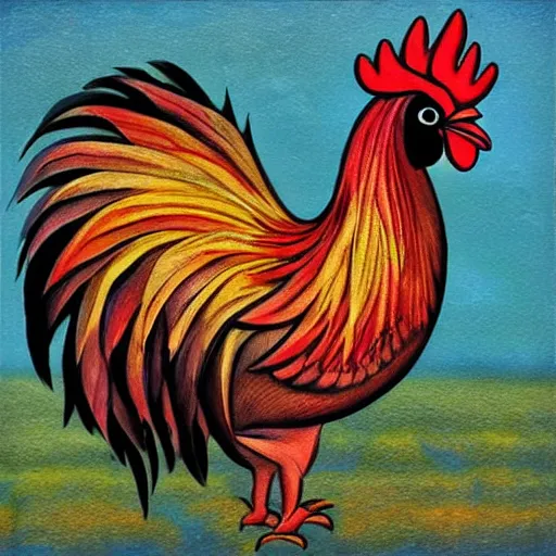 Prompt: ai producing the most popular imaginative and best art ever of a rooster