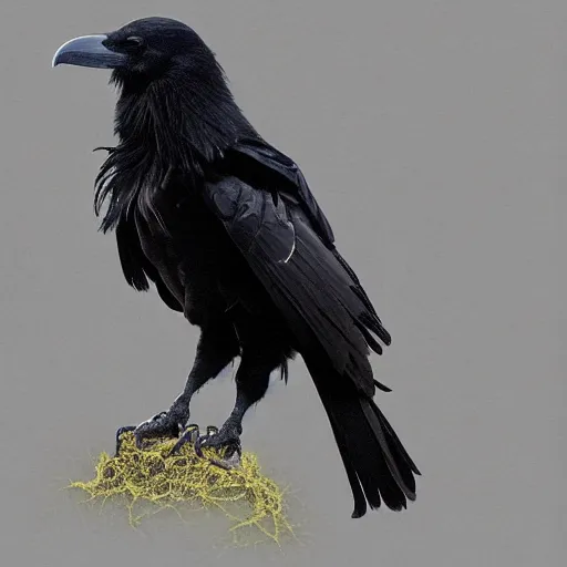 Image similar to three legged black raven, fractal image