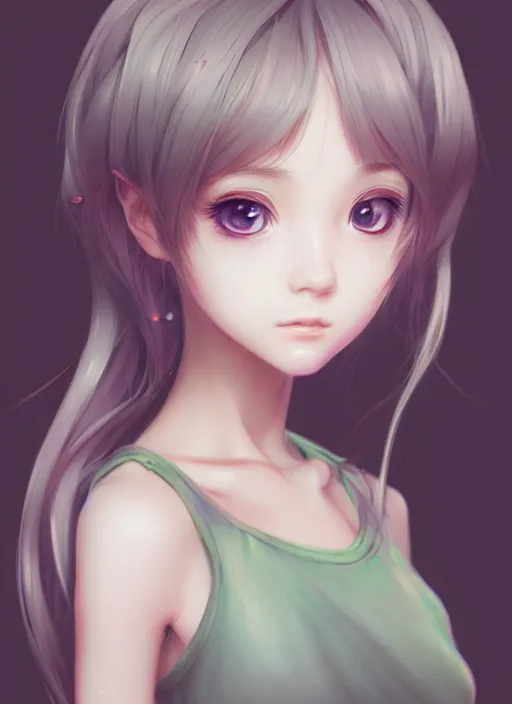 Prompt: the most beautiful cute anime girl portrait with highly detailed eyes, professional 3 d visualisation in pastel colours, by wlop, intricate linework, trending on artstation, unreal engine 5 highly rendered