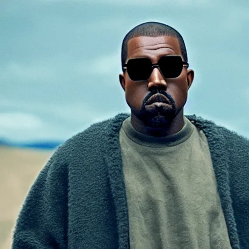 Prompt: Movie still of Kanye West in Star Wars