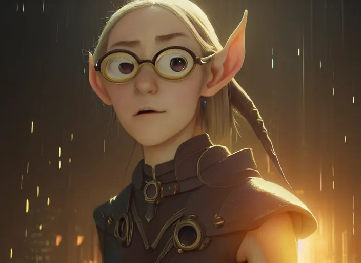 Prompt: a film still portrait of a elven minion, finely detailed features, minions, cinematic lighting, perfect art, night cyberpunk city, intricate, anime, minion, gapmoe grimdark, artstation, trending on pixiv fanbox, painted by greg rutkowski makoto shinkai takashi takeuchi studio ghibli, akihiko yoshida, 4 k