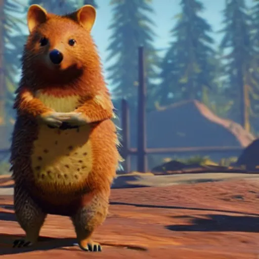 Image similar to a quokka in the video game Life Is Strange