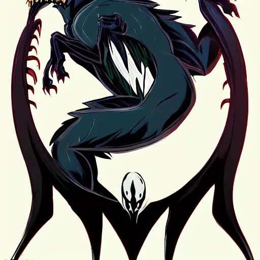 Prompt: venom symbiote as a wolf