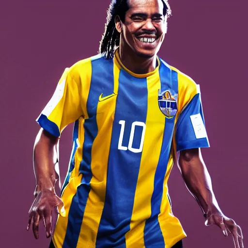 Image similar to portrait of ronaldinho gaucho, high detail, high resolution