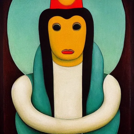 Image similar to abaporu by tarsila do amaral but the foot is wearing shoes.