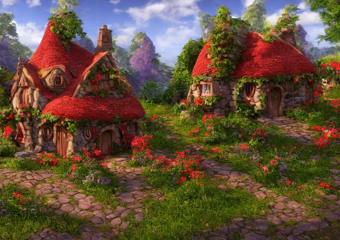 Elven Forest Cottage, made with SD on NightCafe : r/StableDiffusion