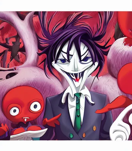 Image similar to Tim Burton style High School DxD by Alex Pardee and Nekro and Petros Afshar, and James McDermott,unstirred paint, vivid color, cgsociety 4K