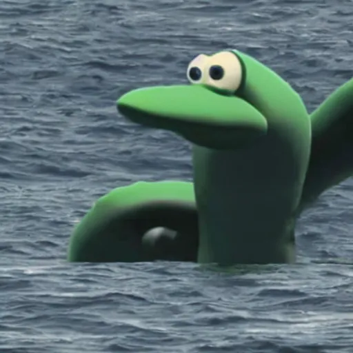 Image similar to Nessy caught on tape, 2022 proof, 4K, high detail, 100% not fake
