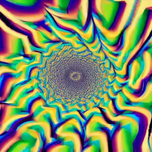 Prompt: psychedelic hypnotic optical illusion that helps people think