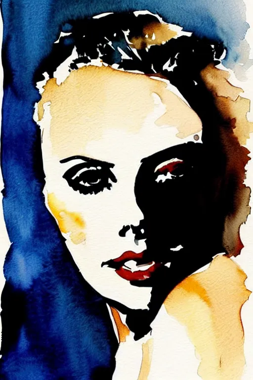 Prompt: beautiful portrait of Charlize Theron by Milo manara and David downton, watercolor