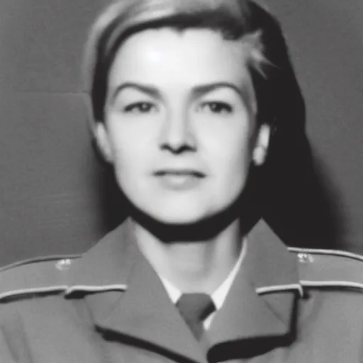Prompt: classified photograph of agent Jeanine L'allier, CIA, FBI, KGB, 1956, high quality