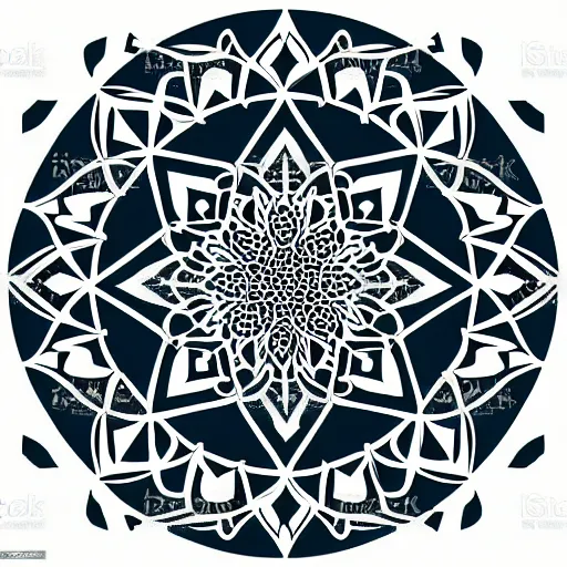 Prompt: moroccan mandala, vector art