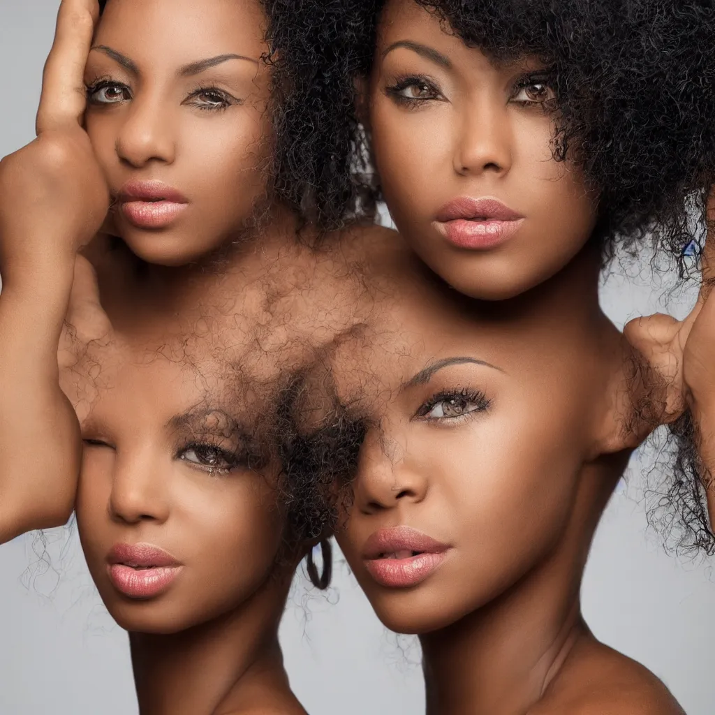 Prompt: realistic photo portrait of beautiful black woman,