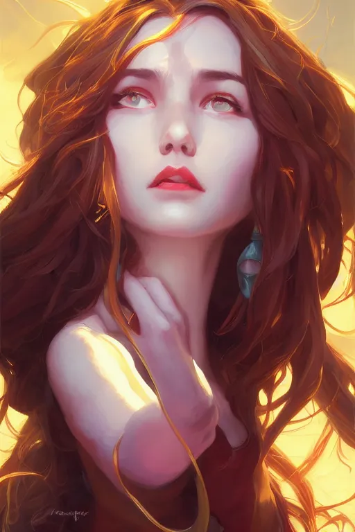 Prompt: portrait of aradia by artgerm, tooth wu, dan mumford, beeple, wlop, rossdraws, james jean, marc simonetti, artstation giuseppe dangelico pino and michael garmash and rob rey and greg manchess and huang guangjian and makoto shinkai