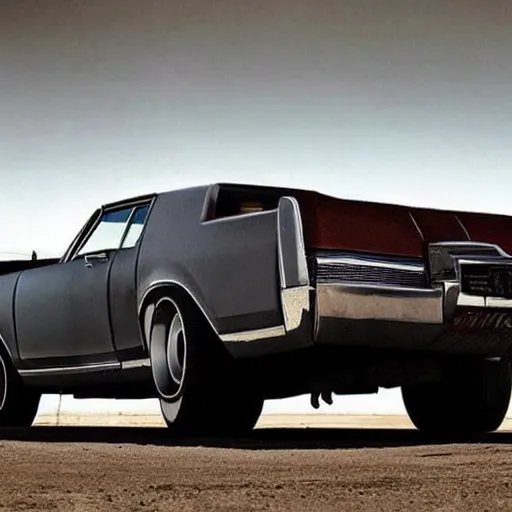 Image similar to a lincoln continental in mad max