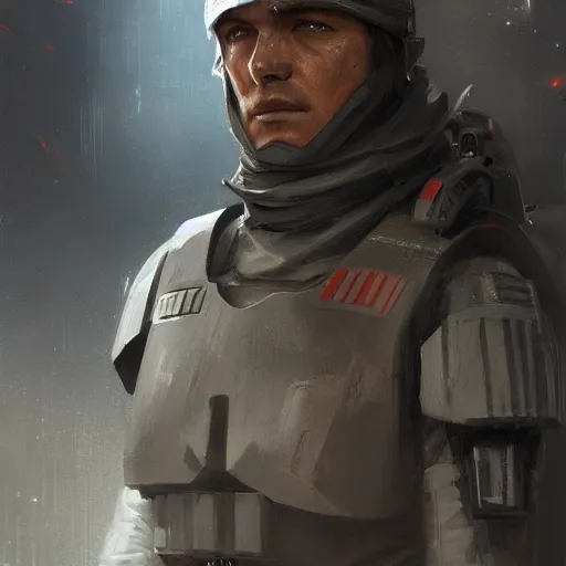 Image similar to star wars concept art by greg rutkowski, soldier wearing the hapes consortium troopers tactical gear, highly detailed portrait, digital painting, artstation, concept art, smooth, sharp foccus ilustration, artstation hq