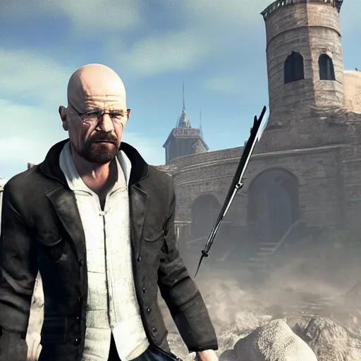 Prompt: walter white in assassin's creed