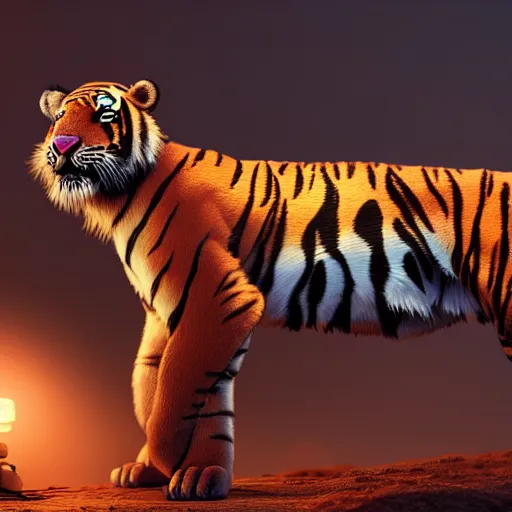 The World's Most Adorable Tiger 3D Rendering · Creative Fabrica