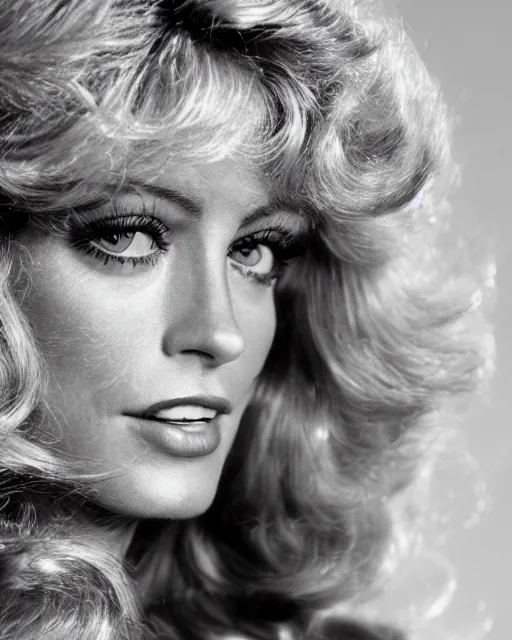 closeup portrait of a beautiful young farrah fawcett | Stable Diffusion ...