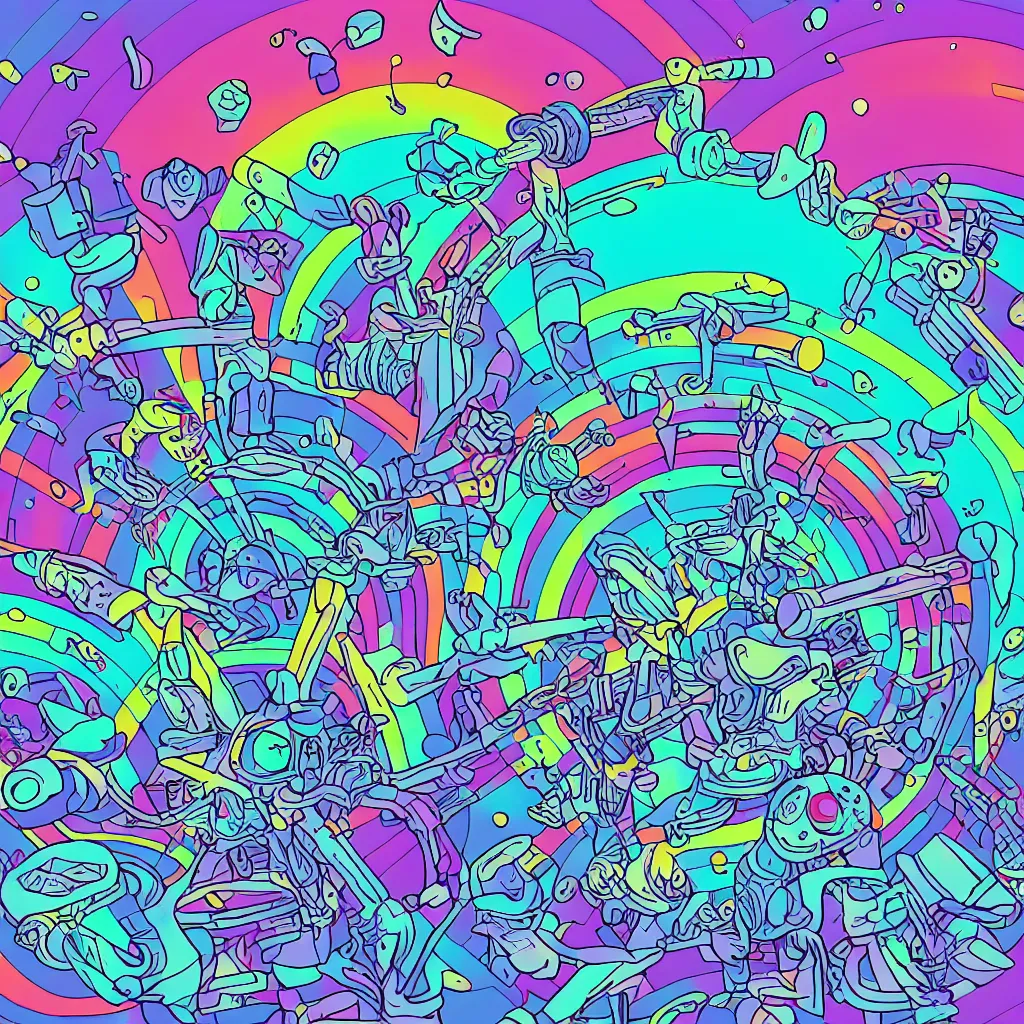 Image similar to psychedelic magic mushrooms, ryuta ueda artwork, jet set radio artwork, stripes, gloom, space, cel - shaded art style, broken rainbow, data, minimal, speakers, code, cybernetic, dark, eerie, cyber