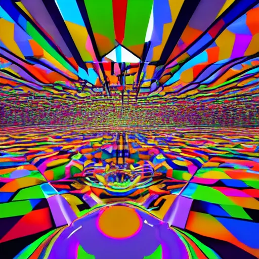 Image similar to 3 d render of an art piece colorful, surrounded by music, videogames, very detailed