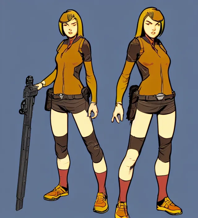 Image similar to the female protagonist, animation character design by jack kirby, action - adventure, sharp detail, artstation trending, conceptart. com