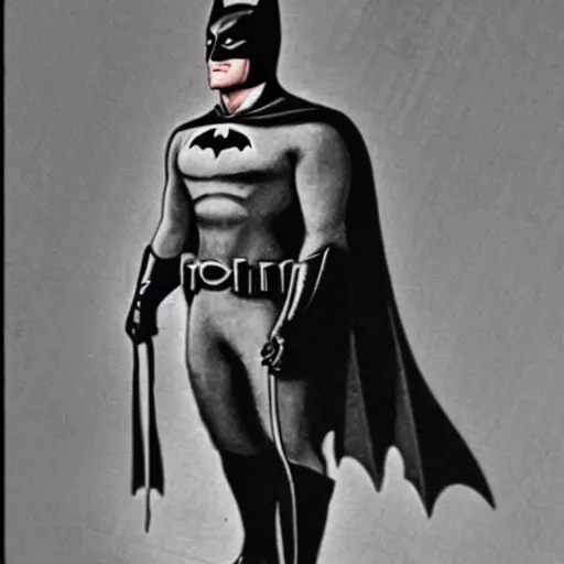 Image similar to A vintage photograph of Batman in the 19th century W- 768