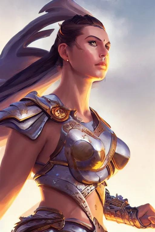 Image similar to amazon valkyrie athena, d & d, fantasy, portrait, highly detailed, headshot, digital painting, trending on artstation, concept art, sharp focus, illustration, art by artgerm and greg rutkowski and magali villeneuve