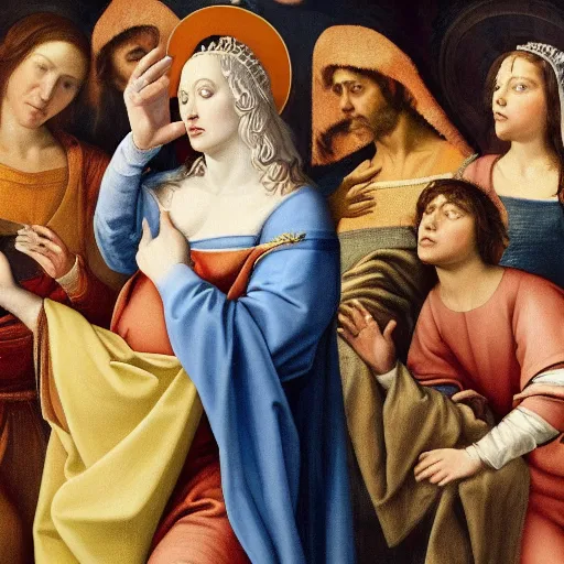 Prompt: god is a woman, renaissance painting