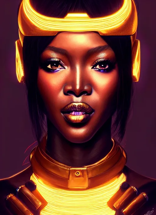 Prompt: portrait of apex legends naomi campbell, intricate, elegant, glowing lights, highly detailed, digital painting, artstation, glamor pose, concept art, smooth, sharp focus, illustration, art by artgerm and greg rutkowski, artey freytag