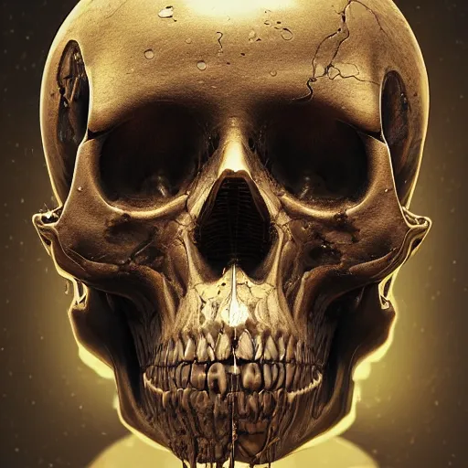 Image similar to portrait_of_a_melting_skull._intricate_abstract._intricate_artwork._by_Tooth_Wu_wlop_beeple_dan_mumford._octane_render_trending_on_artstat