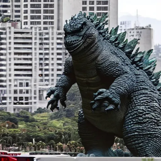 Prompt: godzilla in mexico city