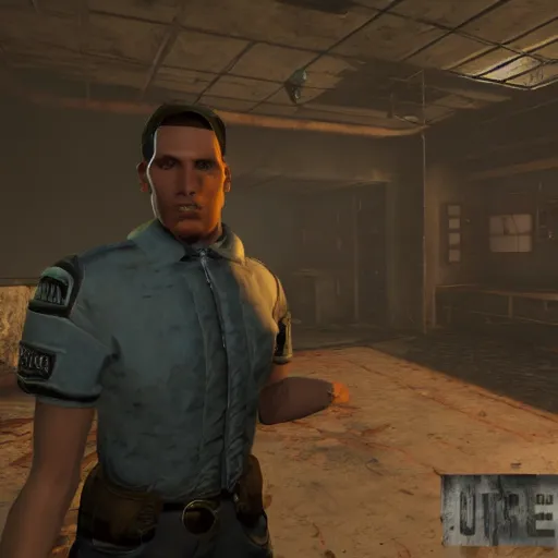 Prompt: jerma985 in fallout, unreal engine, in game screenshot, high definition