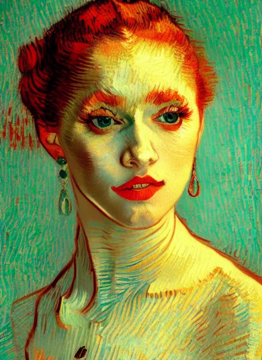 Image similar to portrait of a beautiful parisian dancer, detailed beautiful face in painting, detailed beautiful portrait, expressionist oil painting masterpiece, 8 k resolution, smooth, sharp focus, pastel color palette, trending on artstation, by van gogh