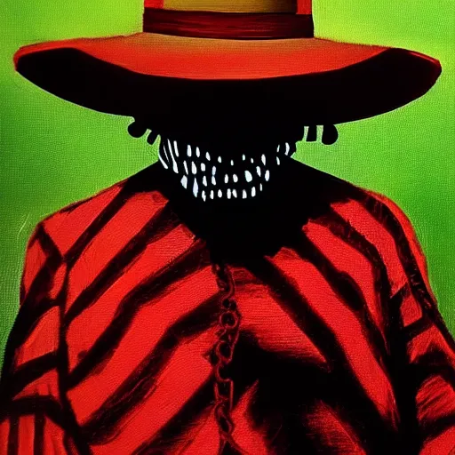 Image similar to Freddy Krueger as a painting 4K detail