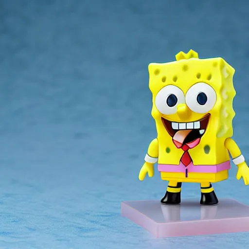 Image similar to spongebob, an anime nendoroid of spongebob, figurine, detailed product photo