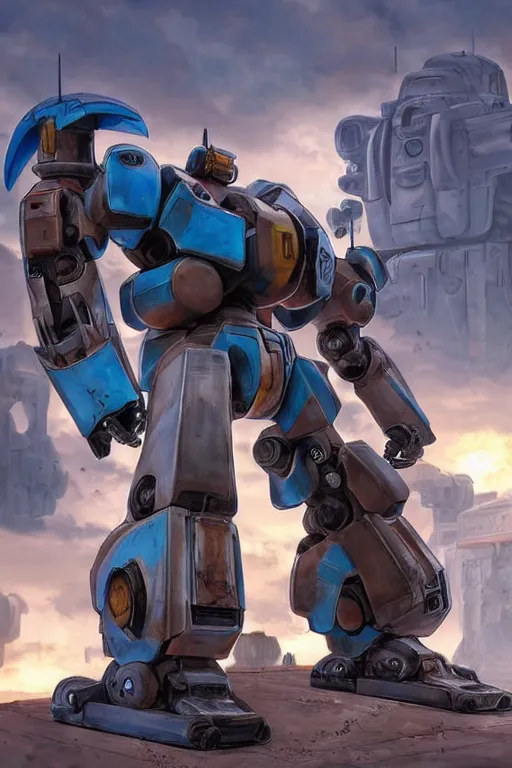 Image similar to mechwarrior 5 : mercenaries mech megaman transformer robot boss tank engine game octane render, 4 k, hd 2 0 2 2 3 d cgi rtx hdr style chrome reflexion glow fanart, global illumination ray tracing hdr fanart arstation by ian pesty by jesper ejsing pixar and disney unreal zbrush central hardmesh