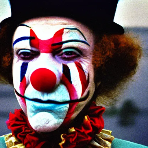 Image similar to president clown, photography from 1 9 8 0