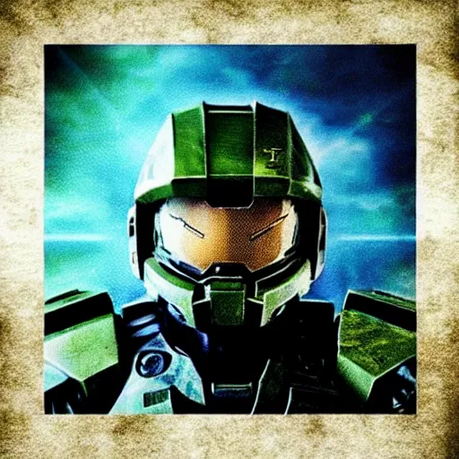 Image similar to “scene depicting Master Chief from Halo being told he is not the father by Maury. Photo in the style of Maury.”